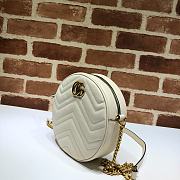 GUCCI | GG Marmont mini White round bag - 550154 - 18.5x18.5x4.5cm - 5