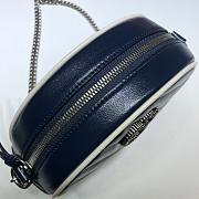 GUCCI | GG Marmont mini Blue round bag - 550154 - 18.5x18.5x4.5cm - 5