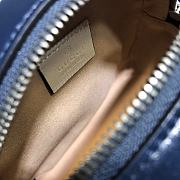 GUCCI | GG Marmont mini Blue round bag - 550154 - 18.5x18.5x4.5cm - 2