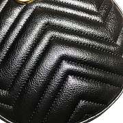 GUCCI | GG Marmont mini Black round bag - 550154 - 18.5x18.5x4.5cm - 5