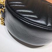 GUCCI | GG Marmont mini Black round bag - 550154 - 18.5x18.5x4.5cm - 6