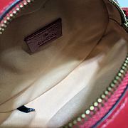 GUCCI | GG Marmont mini red round bag - 550154 - 18.5x18.5x4.5cm - 2