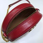 GUCCI | GG Marmont mini red round bag - 550154 - 18.5x18.5x4.5cm - 6