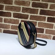 GUCCI | GG Marmont mini Black/Yellow round bag - 550154 - 18.5x18.5x4.5cm - 6