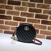 GUCCI | GG Marmont mini Black/red round bag - 550154  - 1