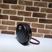 GUCCI | GG Marmont mini Black/red round bag - 550154  - 6