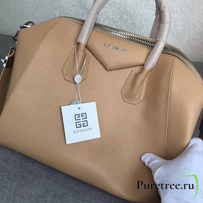 Givenchy | Antigona Bag In Box Leather In Beige - BB500C - 33 cm - 1