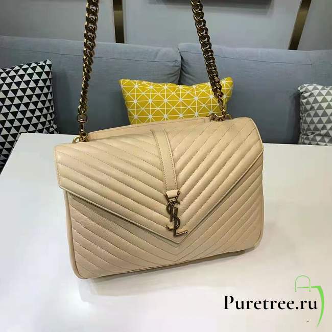 YSL | MONOGRAM COLLEGE in Beige - 31 cm - 1