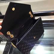 YSL Envelop Satchel Black Leather Gold Metal 31 x 8.5 x 22cm - 6