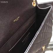 YSL Envelop Satchel Black Leather Gold Metal 31 x 8.5 x 22cm - 4