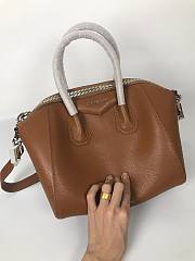 Givenchy | Small Antigona Bag In Box Leather In Brown - BB500C - 28 cm - 4