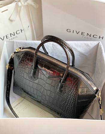 Givenchy | Antigona Bag In Box Crocodile Leather In Black - BB500C - 33 cm