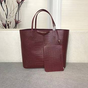 Givenchy | Red Wine Crocodile tote bag - 34 x 29 x 16 cm