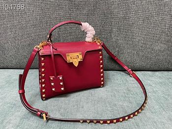 VALENTINO | Garavani Rockstud Alcove Red handbag - WW2B0J - 22 x 17 x 9cm