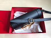 VALENTINO | Garavani SUPERVEE shoulder black bag - 26.5x9x15cm - 6
