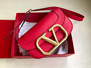 VALENTINO | Garavani SUPERVEE shoulder red bag - 26.5x9x15cm - 5