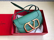 VALENTINO | Garavani SUPERVEE shoulder green bag - 26.5x9x15cm - 1