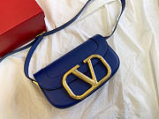 VALENTINO | Garavani SUPERVEE shoulder blue bag - 26.5x9x15cm - 1