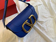 VALENTINO | Garavani SUPERVEE shoulder blue bag - 26.5x9x15cm - 4