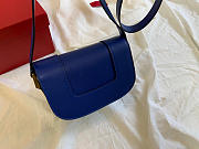 VALENTINO | Garavani SUPERVEE shoulder blue bag - 18x7.5x12.5cm - 6