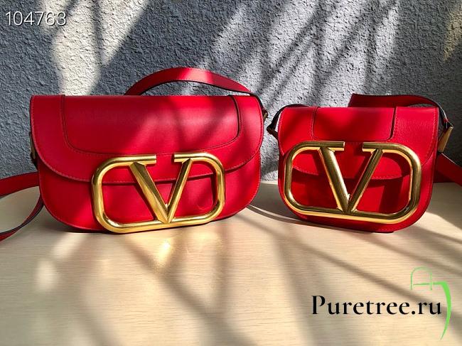 VALENTINO | Garavani SUPERVEE shoulder red bag - 18x7.5x12.5cm - 1