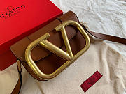 VALENTINO | Garavani SUPERVEE shoulder brown bag - 18x7.5x12.5cm - 3