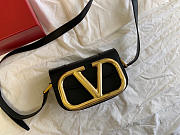 VALENTINO | Garavani SUPERVEE shoulder black bag - 18x7.5x12.5cm - 2