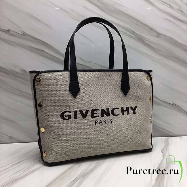  Givenchy | Medium Bond Canvas & Leather Black Tote bag - 43 x 29 x 16 cm - 1