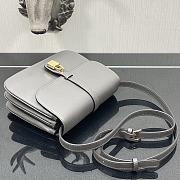 CELINE | Medium Tabou In Smooth Calfskin Grey - 196583 - 22x16x7cm - 4