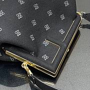 FENDI | First Medium Black flannel bag with embroidery - 8BP127 - 32.5x15x23.5cm - 4