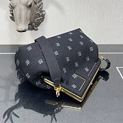 FENDI | First Medium Black flannel bag with embroidery - 8BP127 - 32.5x15x23.5cm - 2