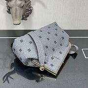 FENDI | First Medium Grey flannel bag with embroidery - 8BP127  - 4