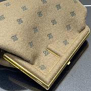 FENDI | First Medium Olive Green flannel bag with embroidery - 8BP127 - 2