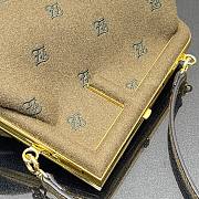 FENDI | First Small Olive Green flannel bag with embroidery - 8BP129 - 2