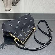 FENDI | First Small Black flannel bag with embroidery - 8BP129 - 4
