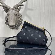FENDI | First Small Black flannel bag with embroidery - 8BP129 - 3