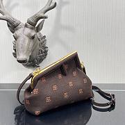 FENDI | First Small Dark Brown flannel bag with embroidery - 8BP129 - 5