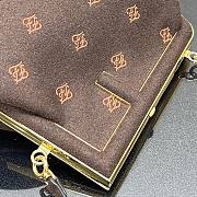 FENDI | First Small Dark Brown flannel bag with embroidery - 8BP129 - 2