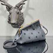FENDI | First Small Grey flannel bag with embroidery - 8BP129 - 3