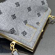FENDI | First Small Grey flannel bag with embroidery - 8BP129 - 2