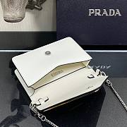PRADA | White Brushed leather shoulder bag - 1BH189 - 9.5x3.5x17cm - 6