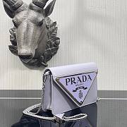 PRADA | Purple Brushed leather shoulder bag - 1BH189 - 9.5x3.5x17cm - 5