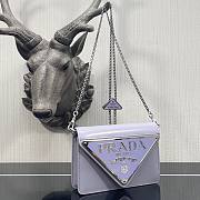 PRADA | Purple Brushed leather shoulder bag - 1BH189 - 9.5x3.5x17cm - 2