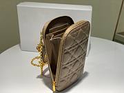 Dior | Lady Dior Warm Taupe phone holder - S0872O - 18 x 10.5 x 2.5 cm - 6