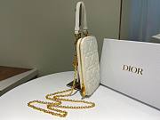 Dior | Lady Dior White phone holder - S0872O - 18 x 10.5 x 2.5 cm - 6