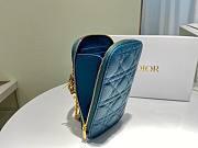 Dior | Lady Dior Blue phone holder - S0872O - 18 x 10.5 x 2.5 cm - 6