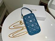 Dior | Lady Dior Blue phone holder - S0872O - 18 x 10.5 x 2.5 cm - 2
