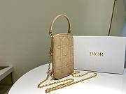 Dior | Lady Dior Beige phone holder - S0872O - 18 x 10.5 x 2.5 cm - 4