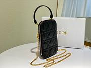 Dior | Lady Dior Black phone holder - S0872O - 18 x 10.5 x 2.5 cm - 4