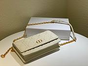 DIOR | Caro White belt pouch with chain - S5091U - 20 x 11.5 x 3.5 cm - 5
